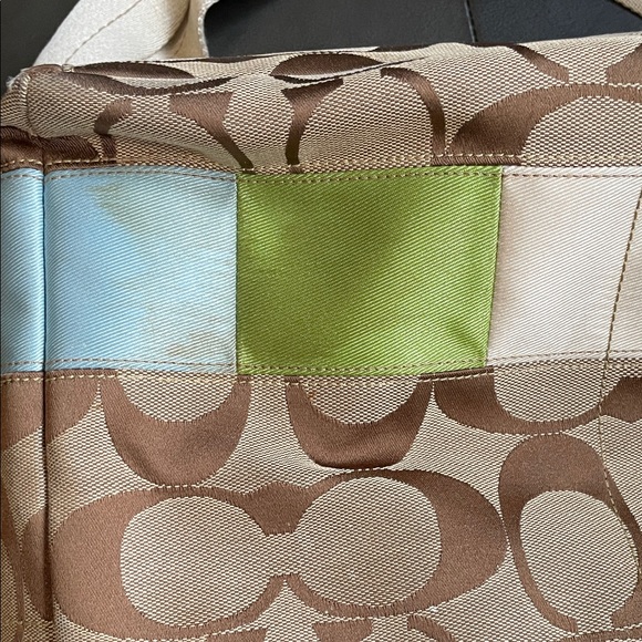 Coach Signature Messenger Bag with Colorful Accents - Picture 4 of 16